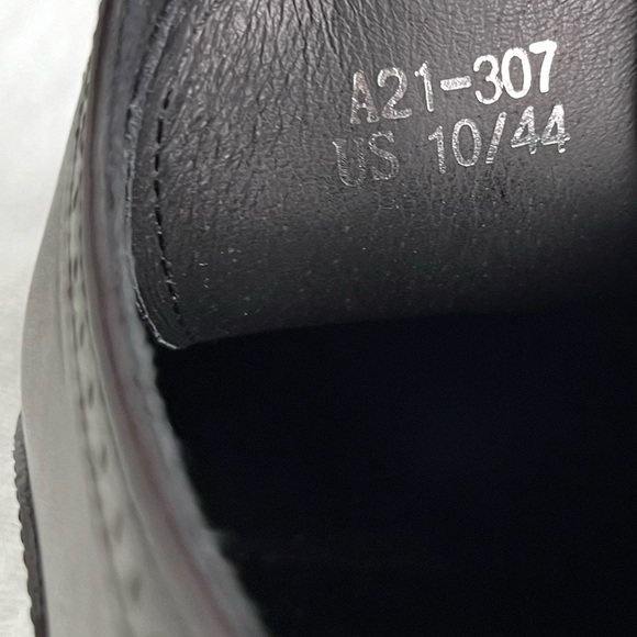 Alipasinm Classic Oxford Mens 10 Black Genuine Leather Lace Up Dress Shoes - Picture 9 of 16